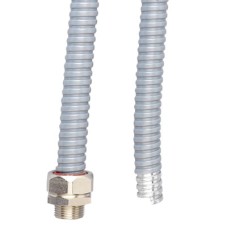 Металлорукав DN 15мм в ПВХ изоляции, Dвн 15,5 мм, Dнар 19,5, 50 м, цвет серый DKC 6071R-015