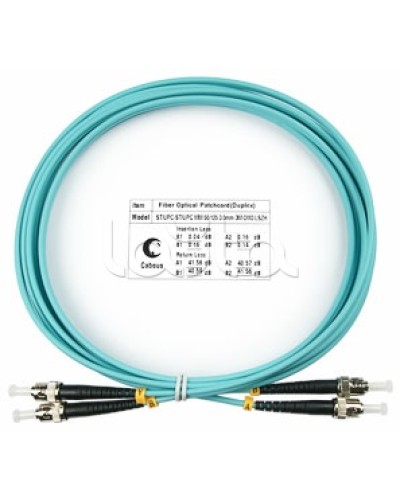 Патч-корд волоконно-оптический MM 50/125 duplex ST-ST LSZH (3 м) Cabeus FOP-50-ST-ST-3m в Орле Патч-корды оптические Pintop.ru