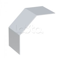 Крышка на угол 90 градусов вертикальный внешний лестничный усиленная 100x700 мм (2 мм) EKF (kvoltp90100700-2)