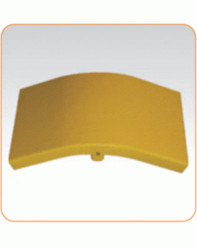 Крышка внешнего изгиба 45° оптического лотка 240 мм, желтая LANMASTER LAN-OT240-EC45C в Орле Аксессуары для кабель-канала Pintop.ru