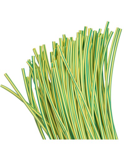 Термоусаживаемая трубка ТУТ нг 8/4 желто-зеленая в отрезках по 1м EKF PROxima (tut-8-yg-1m) в Орле Аксессуары для кабель-канала Pintop.ru