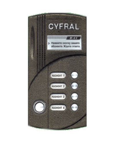 Блок вызова аудиодомофона на 4 абонента Цифрал M-4M/T в Орле Блоки вызова многоабонентные Pintop.ru