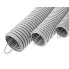 Труба гофрированная ПВХ тяжелая, с зондом диам. 16 мм (100м), огнестойкость E15-E90 Экопласт 11116-E90