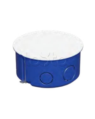 Коробка распред с крышкойдля г/к D100x50мм с металл. лапками, цвет синий IP30 (1шт) Экопласт (44668-1) в Орле Распределительные коробки Pintop.ru