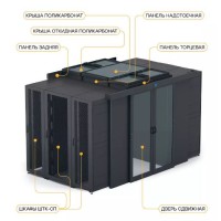 Крыша откидная поликарбонат 600 × 900 ЭМаг 12/24В для шкафа ШТК-СП-×.6.× ЦМО ЦОД-СП-КОП-НО-600.900-9005