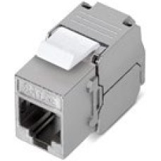 Вставка Keystone Jack RJ-45(8P8C), категория 6, 110 IDC, угол заделки 180 градусов, без инструмента (Toolless), экранированная, белая