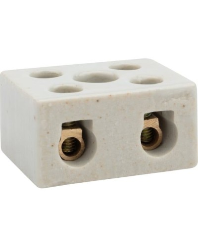Клемма керамическая винтовая КВ 12 мм² 2 пары контактов с крепежным отверстием (50 шт./уп.) REXANT (07-6223) в Орле Монтажные материалы Pintop.ru