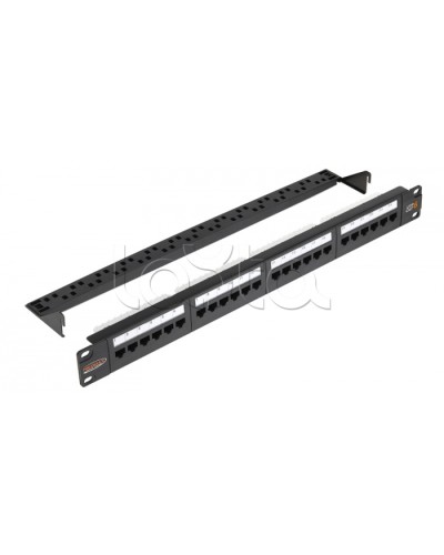 Патч-панель 1U 24 порта RJ45 NIKOMAX (NMC-RP24UE2-1U-BK) в Орле Патч панель Pintop.ru