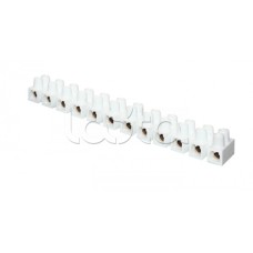 Колодка клеммная (12мм.) 16А полистирол белая (10шт.) EKF PROxima (plc-KK-12-16-ps-w)