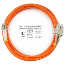 Шнур оптический duplex LC-SC 62,5/125 mm 5м LSZH Cabeus FOP-62-LC-SC-5m