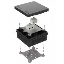 Коробка огнестойкая двухкомпонентная 60-0303-9005-FR10.0-4 Е15-Е120 100х100х40 Промрукав (60-0303-9005-FR10.0-4)