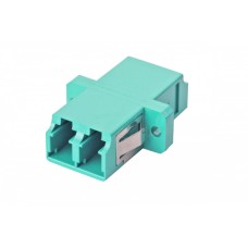 Оптический адаптер OM3, дуплекс LC, с фланцами, бирюзовый Eurolan (36A-30-2L-02AQ)