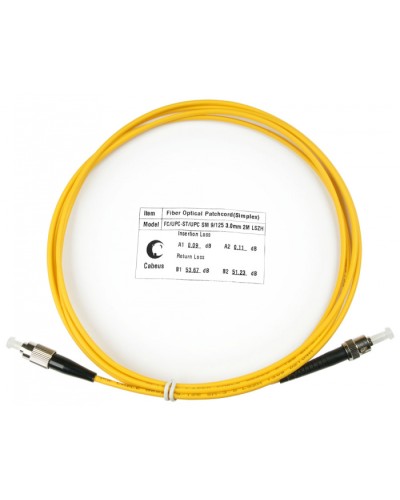 Шнур оптический simplex FC-ST 9/125 sm 2м LSZH Cabeus FOP(s)-9-FC-ST-2m в Орле Патч-корды оптические Pintop.ru