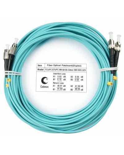 Шнур оптический duplex FC-ST 50/125 mm OM3 10м LSZH Cabeus FOP-50-FC-ST-10m в Орле Патч-корды и пигтейлы Pintop.ru