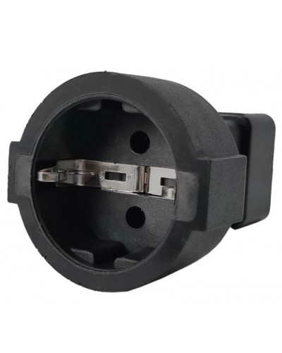 Адаптер переходной, розетка Schuko - вилка C20, 220В, 16А, черный LANMASTER (LAN-PPS/20-BK) в Орле Проходные адаптеры и розетки оптические Pintop.ru