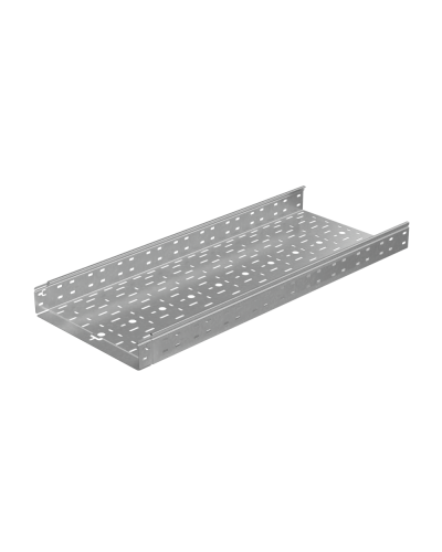 Лоток перфорированный 80х400х1,5 L2000 мм Быстрый монтаж ПЛЮС INOX304 КМ-Профиль (LPplus80-400-1.5-2000 INOX304) в Орле Кабельные лотки Pintop.ru