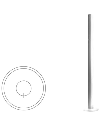 Стойка ограждения базовая с отверстием под фиксатор (антик серебро) Oxgard в Орле Ограждения Pintop.ru