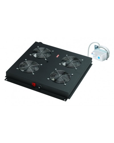 Вентилятор 4-х мод. с мех. терм., со шнуром пит. 1,8м, вилка Shuko, чер. Datarex DR-452411 в Орле Вентиляторные модули Pintop.ru