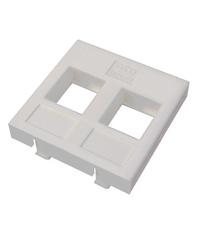 Адаптер Mosaic 45 х 45 мм для модуля Keystone, 2 порта, белый Datarex DR-5303 в Орле Коммутационные изделия Pintop.ru