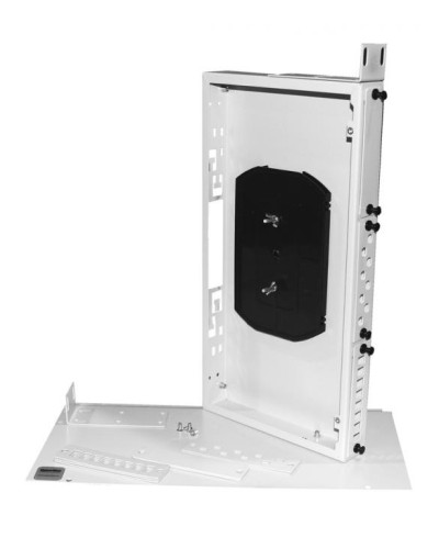 Бокс оптический универсальный 19, от 8 до 24 портов (SC, duplex LC, ST, FC), со сплайс пластиной, без пигтейлов и проходных адаптеров Hyperline FO-19R-1U-3xSLT-W140H42-24UN-GY в Орле Кросс оптический Pintop.ru