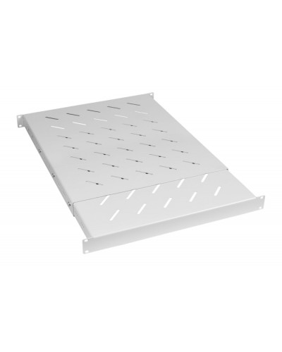 Полка 19 перфорированная глубиной 600-1000 ммдо 100кг, цвет серый (RAL 7035) Cabeus (SH-J018-SS-600-100KG) в Орле Полки для шкафов и стоек Pintop.ru