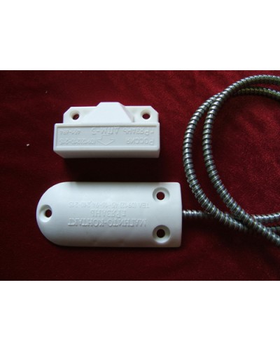 Датчик положения магнитогерконовый Магнито-Контакт ДПМ-3 исп. 06 (металлорукав из нержавеющей стали) в Орле Извещатели охранные Pintop.ru