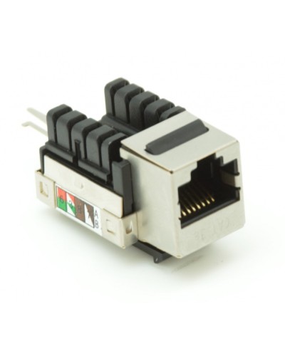 Модуль-вставка типа Keystone, Кат.5e (Класс D), 100МГц, RJ45/8P8C, 110/KRONE, T568A/B, экранированный, металлик, уп-ка 10шт. NETLAN EC-UKJ-SD2-MT-10 в Орле Коннекторы Pintop.ru