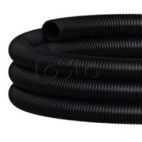 NR050 Двустен. труба ПНД гибкая откр. прокладки, SN26, с зондом, D50мм (50м) чёрный Экопласт (801050HFR-UF-BL)