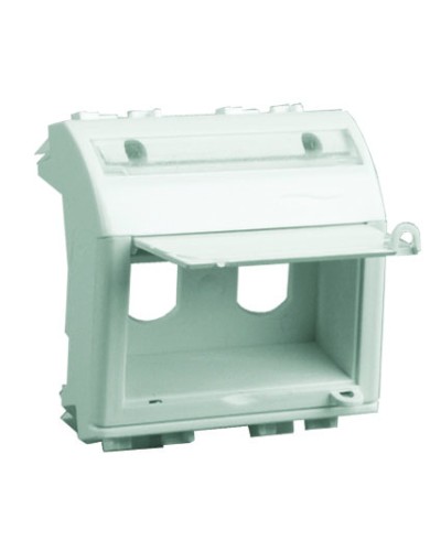 Адаптер для двух оптоволоконных разъемов типа ST, белый, 2 мод. DKC 76615B в Орле Аксессуары для кабель-канала Pintop.ru