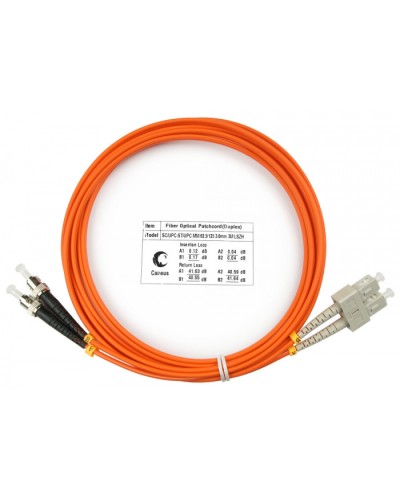 Шнур оптический duplex SC-ST 62,5/125 mm 3м LSZH Cabeus FOP-62-SC-ST-3m в Орле Патч-корды оптические Pintop.ru