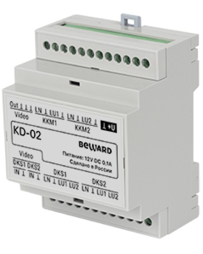 Коммутатор для одновременной работы 2-х многоабонентских домофонов Beward KD-02 в Орле Аксессуары для IP домофонов Pintop.ru