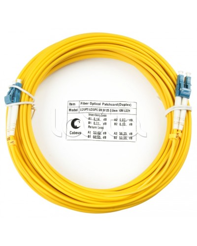 Шнур оптический duplex LC-LC 9/125 sm 25м LSZH Cabeus FOP(d)-9-LC-LC-25m в Орле Патч-корды оптические Pintop.ru
