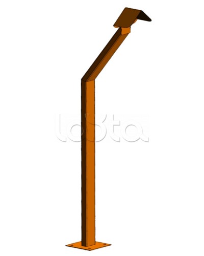 Стойка кнопки выхода Аякс наклонная исп.00 (на асфальт), оранжевая Магнито-контакт в Орле Дополнительное оборудование для ОПС Pintop.ru