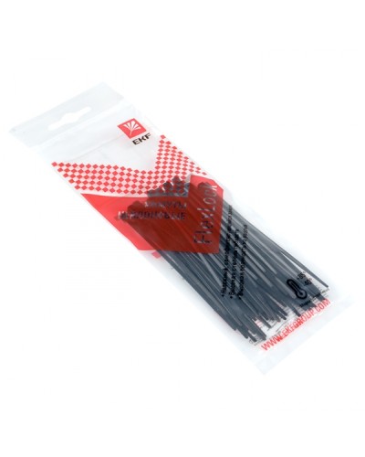 Хомут P6.6 стандартный (ч), 2.5x100 (50шт) FlexLock PROxima EKF (plc-fl-ctsb-2.5x100-r) в Орле Стяжки-хомуты Pintop.ru