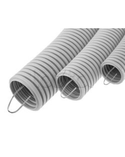 Труба гофрированная ПВХ легкая, с зондом диам. 50 мм (15м), огнестойкость E15-E90 Экопласт 10150-Е90 в Орле Труба гофрированная Pintop.ru