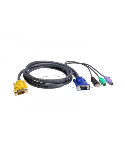 КВМ-кабель с интерфейсами PS/2, USB, VGA (1.2м) ATEN 2L-5301UP в Орле Видеоусилители, Модуляторы, Делители Pintop.ru