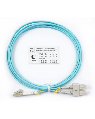 Шнур оптический duplex LC-SC 50/125 mm OM3 2м LSZH Cabeus FOP-50-LC-SC-2m в Орле Патч-корды и пигтейлы Pintop.ru