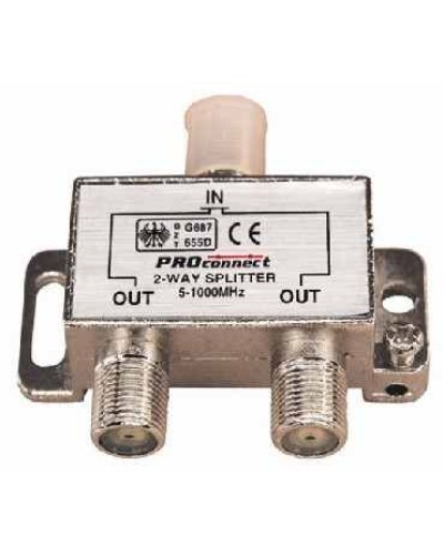 Делитель ТВ х 2 под F разъём 5-1000 МГц (10шт/уп) PROCONNECT 05-6021 в Орле Коммутационные изделия Pintop.ru