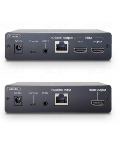 Удлинитель DisplayPort 4K(60Гц), USB, аудио, RS232 по кабелю витой пары(CAT6a) до 100м (HDBaseT) SC&T DP02U-4K6G в Орле Видеоусилители, Модуляторы, Делители Pintop.ru