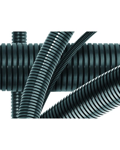 Труба гофрированная DN36мм, ПВ-0, D вн 36,3 мм, D нар 42,5 мм, полиамид 6, с протяжой DKC PA613643F0 в Орле Труба гофрированная Pintop.ru