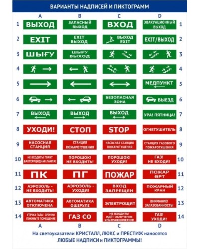 Оповещатель световое табло со скрытой надписью и встроенной звуковой сиреной Электротехника и Автоматика ЛЮКС-12-К СН Порошок не входи в Орле Оповещатели Pintop.ru