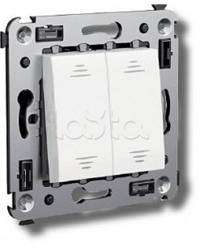 Выключатель двухклавишный в стену, Avanti, Ванильная дымка DKC 4405104 в Орле Аксессуары для стоек и шкафов Pintop.ru