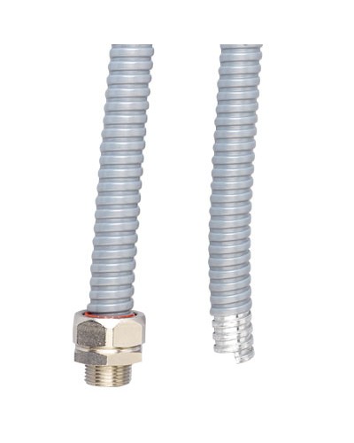 Металлорукав DN 15мм в ПВХ изоляции, Dвн 15,5 мм, Dнар 19,5, 50 м, цвет серый DKC 6071R-015 в Орле Металлорукав Pintop.ru