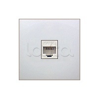 Накладка с суппортом розетки компьютерной и телефонной на 1 вход БЕЗ разъема LK60 Экопласт (866104-0)