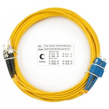 Шнур оптический duplex SC-ST 9/125 sm 15м LSZH Cabeus FOP(d)-9-SC-ST-15m