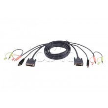 КВМ-кабель с интерфейсами USB, DVI-I Single Link (3м) ATEN 2L-7D03UI