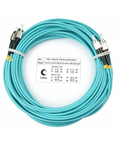Шнур оптический duplex FC-FC 50/125 mm OM3 25м LSZH Cabeus FOP-50-FC-FC-25m в Орле Патч-корды и пигтейлы Pintop.ru