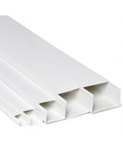 Кабель-канал 40x16x2000, двойной замок, белый (ПожТехКабель) в Орле Кабель-канал Pintop.ru