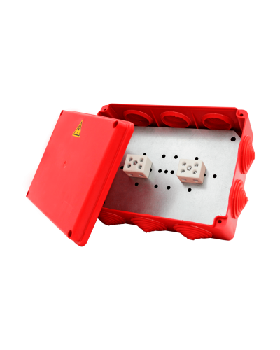 Коробка распределительная огнестойкая КРОПС-П5, IP54, габаритные размеры 190х140х70 мм, для кабелей сечением до 4 мм2, 12 клемм КМ-Профиль (FRJB-KM-P5-4-12-КРОПС-IP54) в Орле Распределительные коробки Pintop.ru