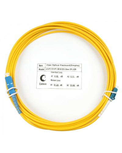 Шнур оптический simplex LC-SC 9/125 sm 10м LSZH Cabeus FOP(s)-9-LC-SC-10m в Орле Патч-корды оптические Pintop.ru